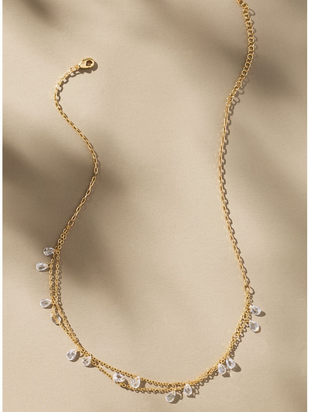 NWT Anthropologie Drippy Crystal Necklace